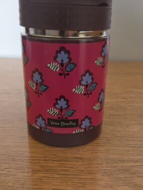 Vera Bradley Hot Pink Floral Insulated Thermos with Purple Accents
